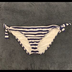 Navy and White Striped Bikini Bottom